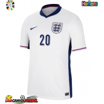 Camisa de Futebol Inglaterra Jarrod Bowen #20 Equipamento Principal Europeu 2024 Manga Curta